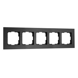Рамка Werkel AluMax на 5 постов черный алюминий W0053508 4690389214325