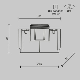 Встраиваемый светильник Maytoni Technical Downlight Intro 2.0 DL136-GU10-W
