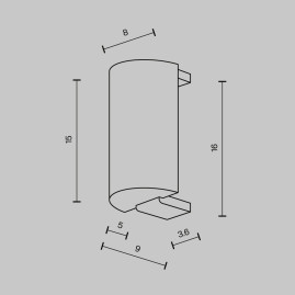 Заглушка торцевая для шинопровода Flarity, 1 шт., черный Maytoni Technical FLARITY Accessories for tracks Flarity TRA154EC-B