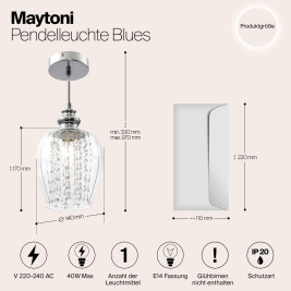 Подвесной светильник Maytoni Blues MOD044-PL-01-N
