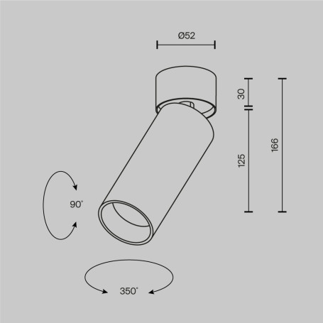 Потолочный светильник Maytoni Technical Ceiling FOCUS LED C055CL-L12W3K-W-PT