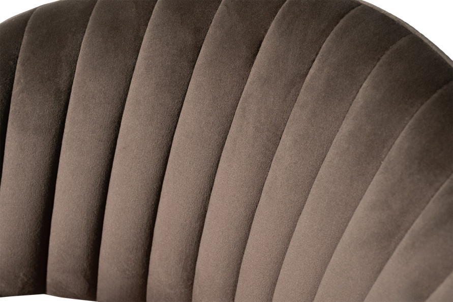 Стул обеденный велюровый темно-коричневый