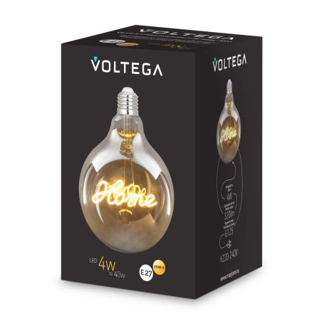 Лампа светодиодная филаментная Voltega 271 E27 4W 2500K желтая 8551