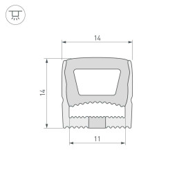 Профиль Arlight WPH-Flex-1414-Top-S11-50m White 040830