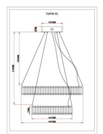 Подвесной светодионый светильник Moderli Asti V10735-PL