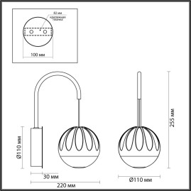 Бра Odeon Light Sono L-Vision 5100/5WL