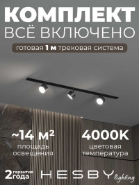 Встраиваемая однофазная трековая система Hesby Lighting Skylite №13 со светильниками HSBL_kompl_S013_VI1B4K