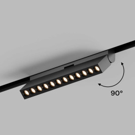 Трековый линейный светильник направленного света Hesby Lighting ElDeko 12Вт-3000К, чёрный HSBL_0085