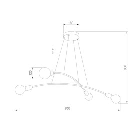 Подвесная люстра TK Lighting 2727 Helix Gold