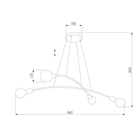 Подвесная люстра TK Lighting 2727 Helix Gold