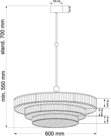 Потолочная люстра KUTEK LAVONE LAV-ZW-10(ZM)60/44/31