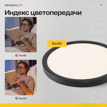 Потолочный светильник Imperium Loft Slim D30 Чёрный 178447-26
