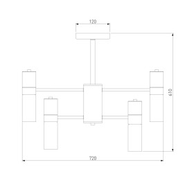 Подвесная люстра Eurosvet Tesoro 70125/8 черный