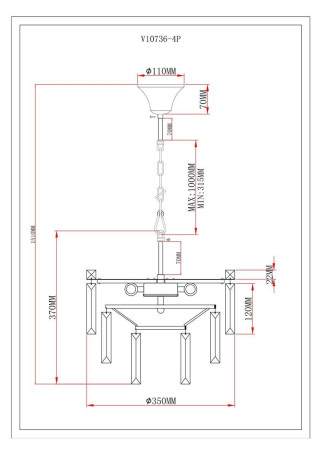 Подвесная люстра Moderli Crystal V10736-4P