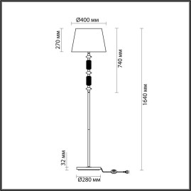 Торшер Odeon Light Classic Candy 4861/1FA