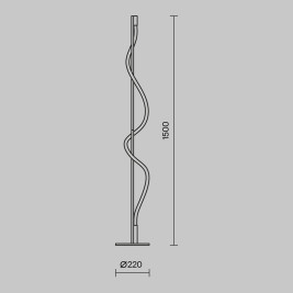 Торшер Maytoni Tau MOD166FL-L15B3K