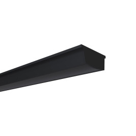 Профиль гибкий накладной с рассеивателем черный 2м. Apeyron 08-35