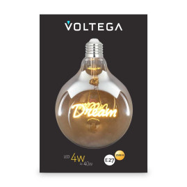 Лампа светодиодная филаментная Voltega 271 E27 4W 2500K желтая 8552