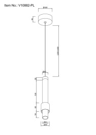 Подвесной светодиодный светильник Moderli Elli V10882-PL