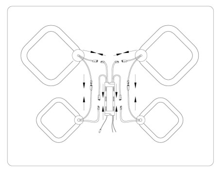 Потолочная светодиодная люстра Ambrella light Acrylica Original FA3822