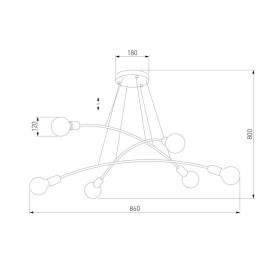 Подвесная люстра TK Lighting 2728 Helix Gold