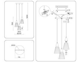 Подвесной светильник Ambrella light High Light LH58112