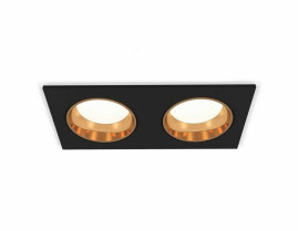 Комплект встраиваемого светильника Ambrella light Techno Spot XC6526004 SBK/PYG черный песок/золото желтое полированное (C6526, N6113)