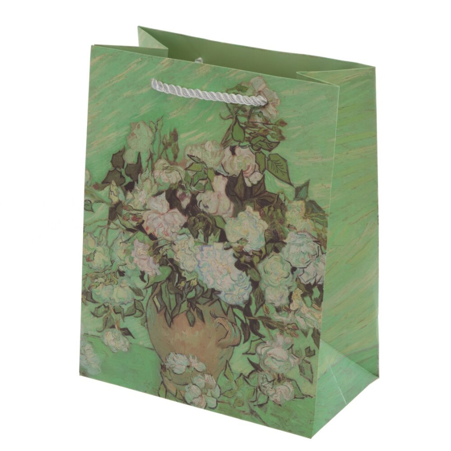 Пакет подарочный S (бумага 210г/м2, блок 12шт), L18 W10 H23 см, 4в.