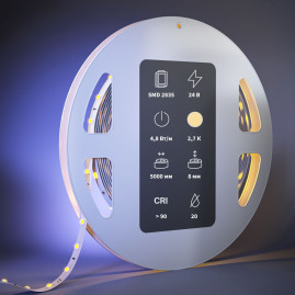 Светодиодная лента Maytoni 4,8W/m 60LED/m 2835SMD теплый белый 5M 201008