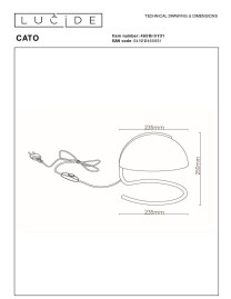 Настольная лампа Lucide Cato 46516/01/31