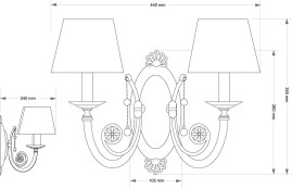 Настенный светильник KUTEK BIBIONE BIB-K-2(P/A)