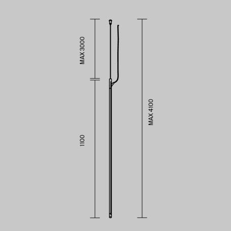 Шинопровод подвесной 1м вертикальный Maytoni Technical ARITY Busbar trunkings Arity TRX233-VL-1B