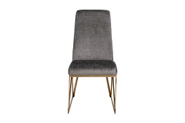 Стул шенилл серый/золото