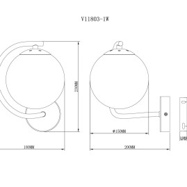 Бра Moderli Circle V11803-1W
