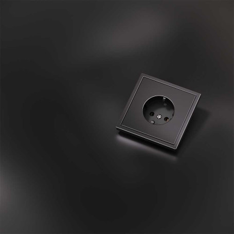 Накладка для розетки с заземлением, S70 Metal (антрацит) Voltum VLSM000612