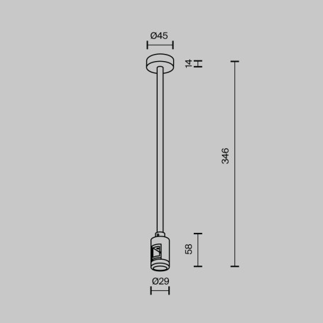 Крепление потолочное Maytoni Technical Accessories for tracks Flarity TRA158C-S1-BS