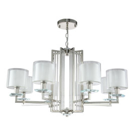 Подвесная люстра Crystal Lux Nicolas SP-PL8 Nickel/White