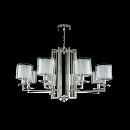 Подвесная люстра Crystal Lux Nicolas SP-PL8 Nickel/White