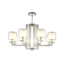 Подвесная люстра Crystal Lux Nicolas SP-PL8 Nickel/White