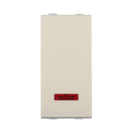 Переключатель LK Studio с двух мест, с индикатором 45х22,5мм (схема 6L) 16 A, 250 B (бежевый) LK45 850401-1