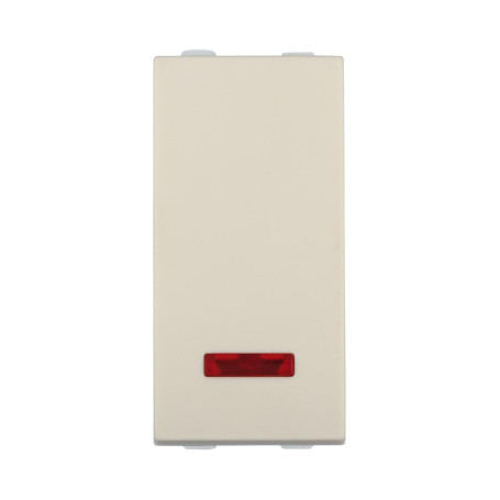 Переключатель LK Studio с двух мест, с индикатором 45х22,5мм (схема 6L) 16 A, 250 B (бежевый) LK45 850401-1