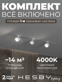 Встраиваемая однофазная трековая система Hesby Lighting Skylite №13 со светильниками HSBL_kompl_S013_VI1W4K
