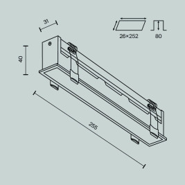 Встраиваемый светодиодный светильник Maytoni Technical Downlight Basis DL066-20W3-6K-B