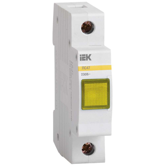 Лампа сигнальная ЛС-47 неон желтая IEK MLS10-230-K05