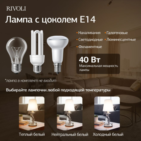 Настольная лампа Rivoli Klavdia 7098-501 Б0071281