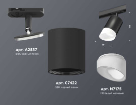 Комплект трекового светильника Ambrella light Track System XT7422022 SBK/FR черный песок/белый матовый (A2537, C7422, N7175)