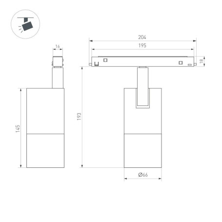 Трековый светодиодный светильник Arlight Mag-Orient-Spot-Zoom-R65-15W Day4000 038950