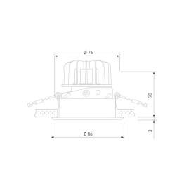 Встраиваемый светильник Elektrostandard Osti 25081/LED 8W 4200K чёрный/золото a062939