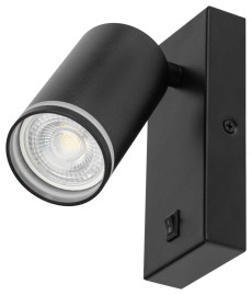 Настенный cветильник ЭРА WL19 BK GU10 MR16 IP20 Б0056360
