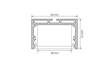 Профиль с рассеивателем Arlight SL-LINE-4932-2500 ANOD+OPAL 020465